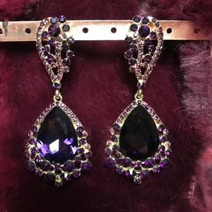 Deep purple dress earrings!